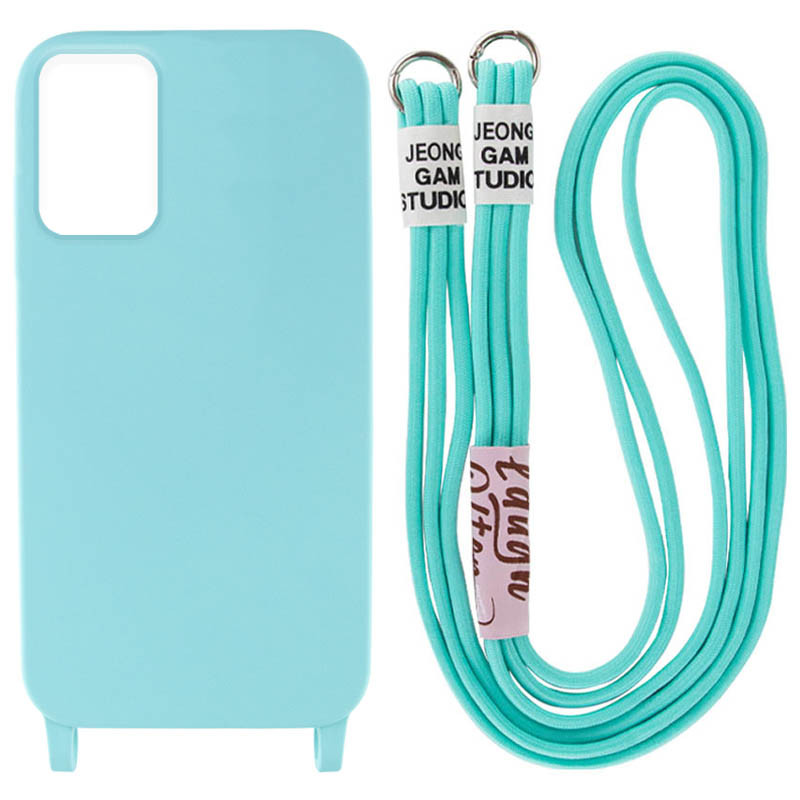 

Чехол Cord case c длинным цветным ремешком для Samsung Galaxy A32 4G Бирюзовый / Marine Green (224974)