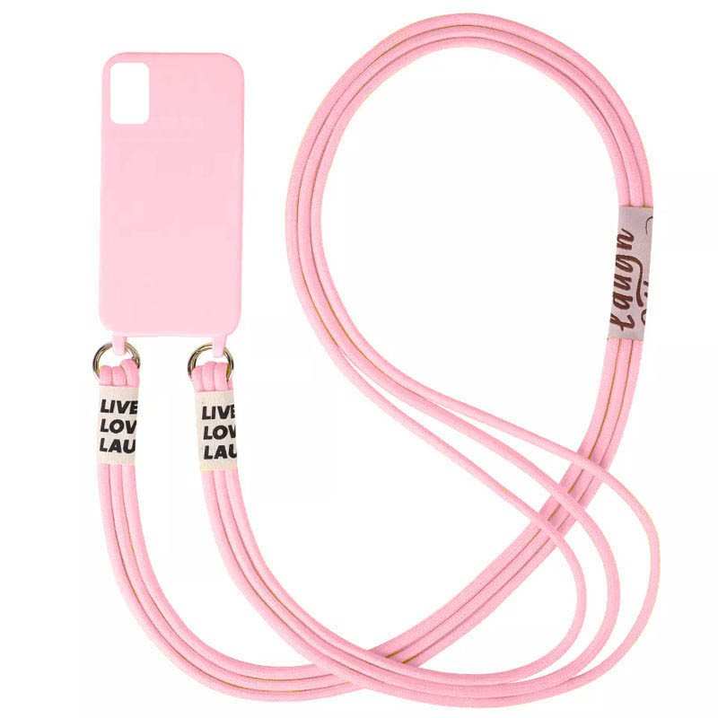 

Чохол Cord case з довгим кольоровим ремінцем для Samsung Galaxy A51 (Рожевий / Light pink)