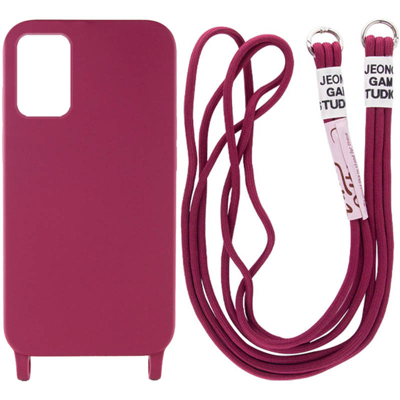 

Чохол Cord case з довгим кольоровим ремінцем для Samsung Galaxy A52 (Червоний / Rose Red)