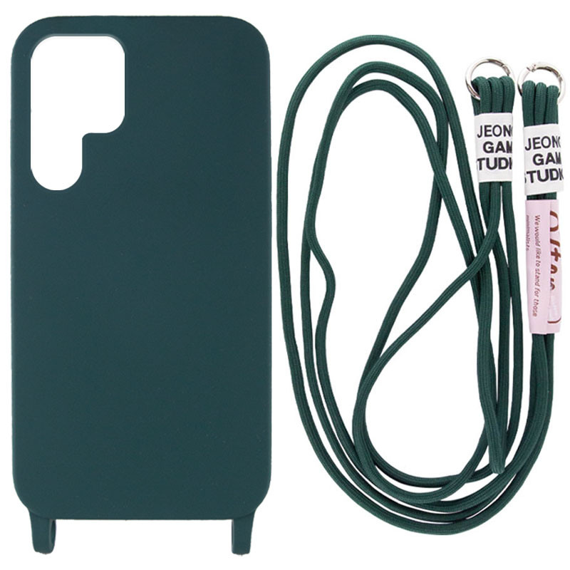 

Чехол Cord case c длинным цветным ремешком для Samsung Galaxy S22 Ultra Зеленый / Forest green (225103)