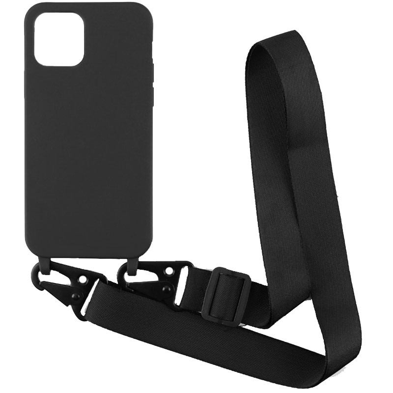 

Чехол Crossbody с длинным цветным ремешком для Apple iPhone 14 Plus (6.7") Черный (225166)