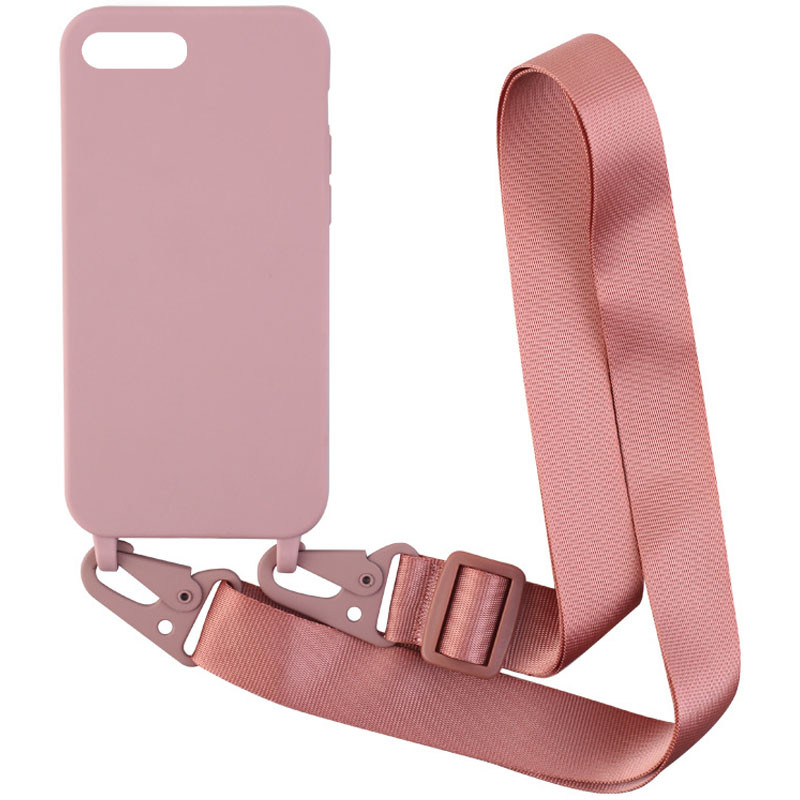 

Чехол Crossbody с длинным цветным ремешком для Apple iPhone 6/6s plus/7 plus/8 plus (5.5") Пудра (192646)