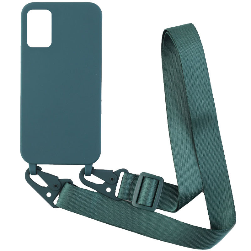 

Чохол Crossbody з довгим кольоровим ремінцем для Samsung Galaxy A53 5G (Зелений)