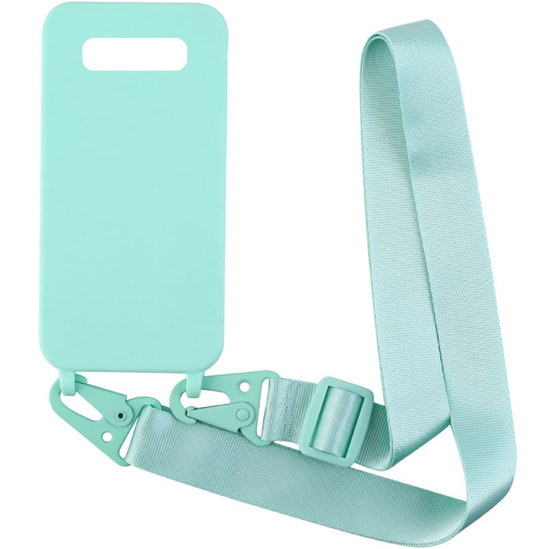 

Чехол Crossbody с длинным цветным ремешком для Samsung Galaxy S10 Бирюзовый (192755)