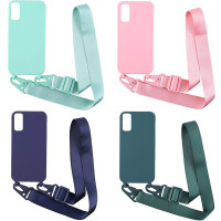 Чехол Crossbody с длинным цветным ремешком для Samsung Galaxy S20+