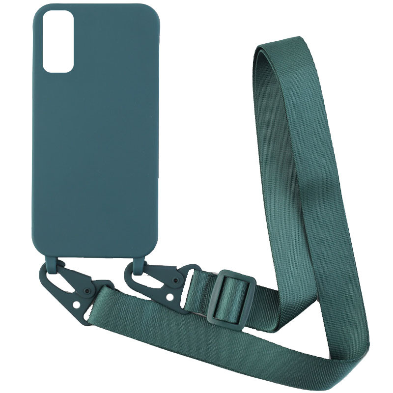 

Чехол Crossbody с длинным цветным ремешком для Samsung Galaxy S20+ Зеленый (192796)