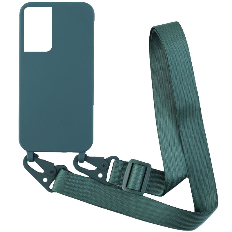 

Чехол Crossbody с длинным цветным ремешком для Samsung Galaxy S21 Ultra Зеленый (192804)