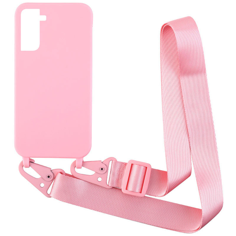 

Чехол Crossbody с длинным цветным ремешком для Samsung Galaxy S21 Розовый (192735)