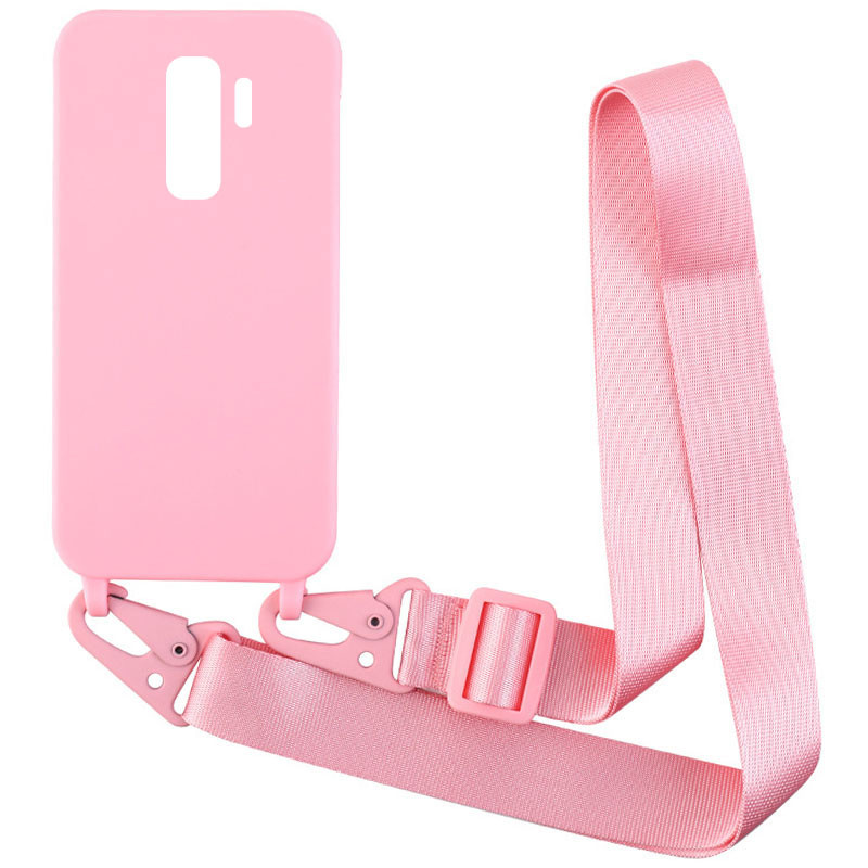 

Чехол Crossbody с длинным цветным ремешком для Samsung Galaxy S9+ Розовый (192831)
