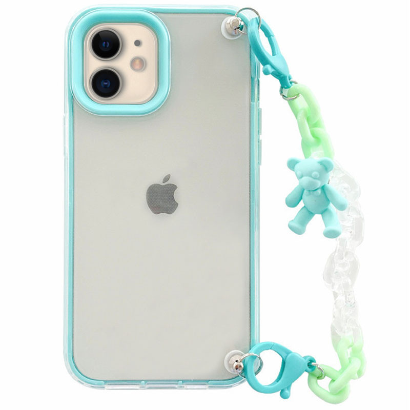 

Чохол Crystal Bear c підвісним ланцюжком для Apple iPhone 12 mini (Бірюзовий)
