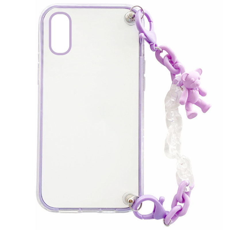

Чехол Crystal Bear c подвесной цепочкой для Apple iPhone X / XS (5.8") Сиреневый (192635)