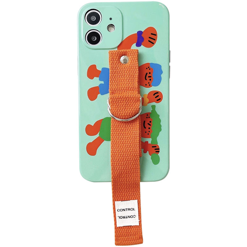 

Чохол Funny Holder з кольоровим ремінцем для Apple iPhone 11 (6.1") (Зелений / помаранчевий)