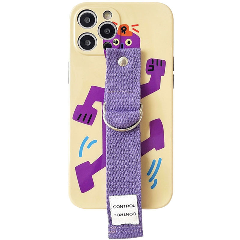 

Чехол Funny Holder с цветным ремешком для Apple iPhone 12 Pro (6.1") Желтый / Фиолетовый (192598)