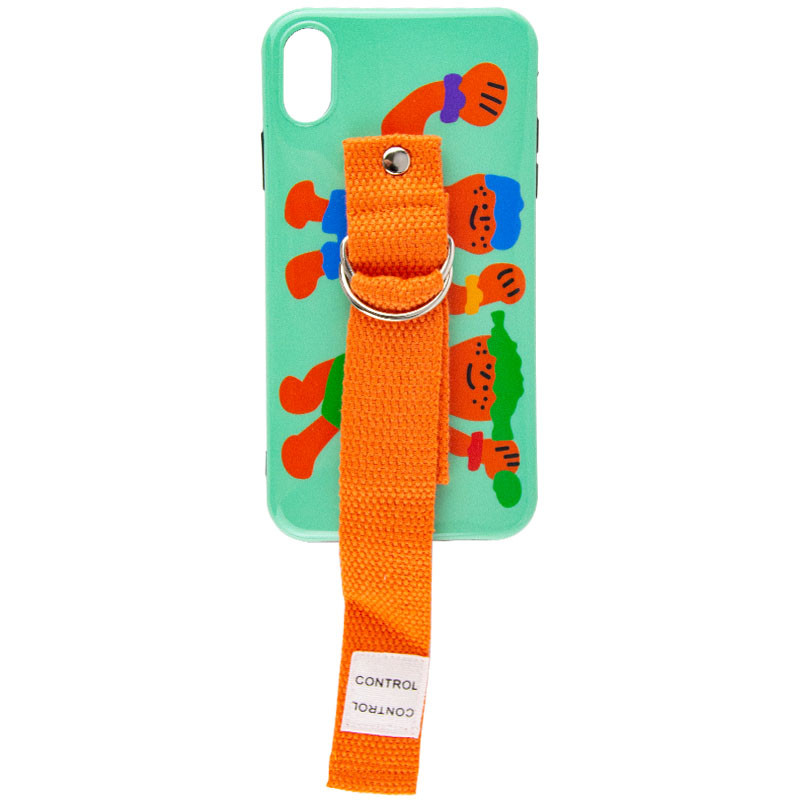 

Чехол Funny Holder с цветным ремешком для Apple iPhone XR (6.1") Зеленый / Оранжевый (192609)
