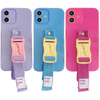 Чехол Handfree с цветным ремешком для Apple iPhone 12 mini (5.4")