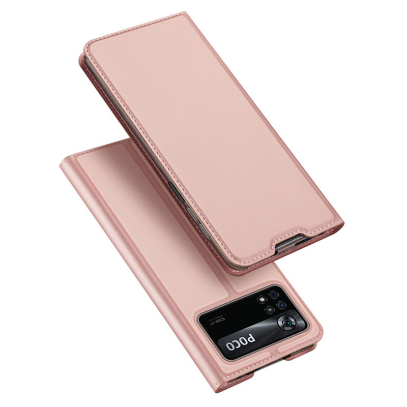 

Чехол-книжка Dux Ducis с карманом для визиток для Xiaomi Poco X4 Pro 5G Rose Gold (213093)