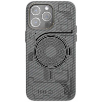 Чохол M-Tech Carbon soft touch with Magnetic Safe для Apple iPhone 12 Pro Max