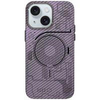 Чехол M-Tech Carbon soft touch with Magnetic Safe для Apple iPhone 14 (6.1")