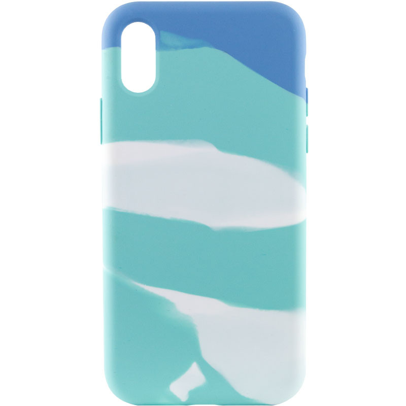 

Чехол Silicone case full Aquarelle для Apple iPhone XR (6.1") Бирюзово-белый (215198)