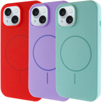 Чехол Silicone Case Full Protective (AA) NO LOGO with MagSafe для Apple iPhone 15 (6.1")