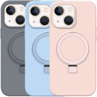 Чехол Silicone Case Full Protective NO LOGO with Ring для Apple iPhone 15 (6.1")