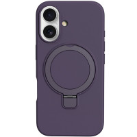 Чохол Silicone Case Full Protective NO LOGO with Ring для Apple iPhone 16 (6.1")