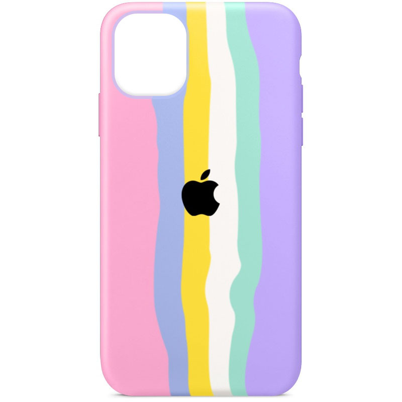 

Чохол Silicone case Full Rainbow для Apple iPhone 11 Pro (5.8") (Рожевий / бузковий)