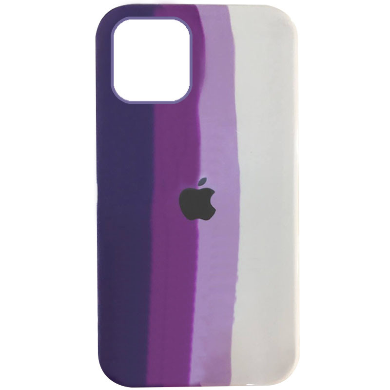 

Чехол Silicone case Full Rainbow для Apple iPhone 12 Pro / 12 (6.1") Фиолетовый / Белый (191465)