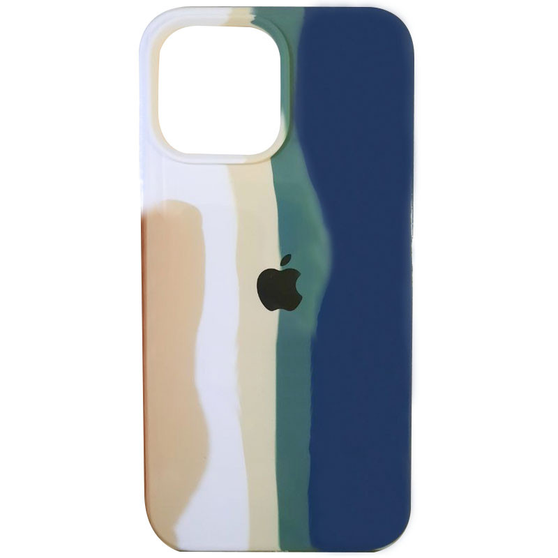 

Чехол Silicone case Full Rainbow для Apple iPhone 13 (6.1") Белый / Синий (197937)