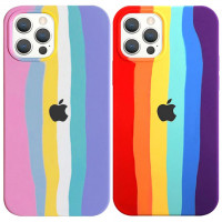 Чохол Silicone case Full Rainbow для Apple iPhone 13 Pro (6.1")