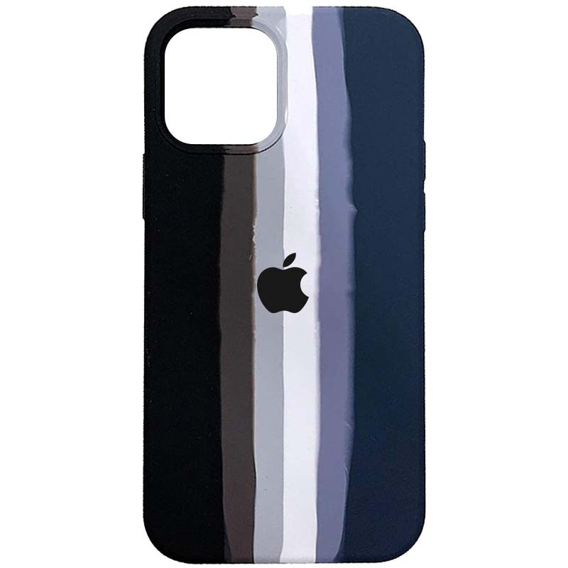 

Чохол Silicone case Full Rainbow для Apple iPhone 13 Pro (6.1") (Чорний / синій)