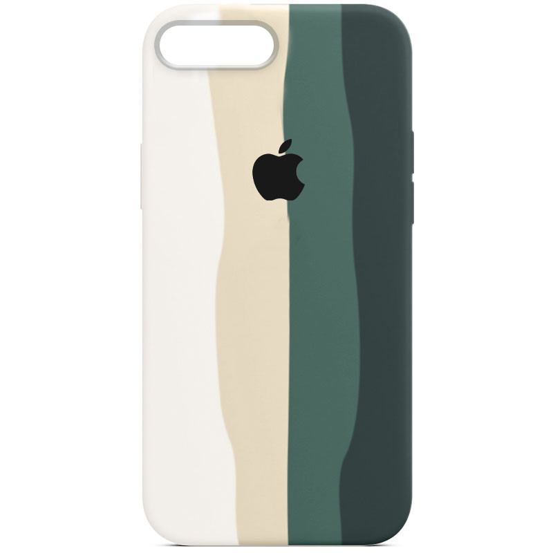 

Чохол Silicone case Full Rainbow для Apple iPhone 7 plus (5.5'') (Білий / зелений)