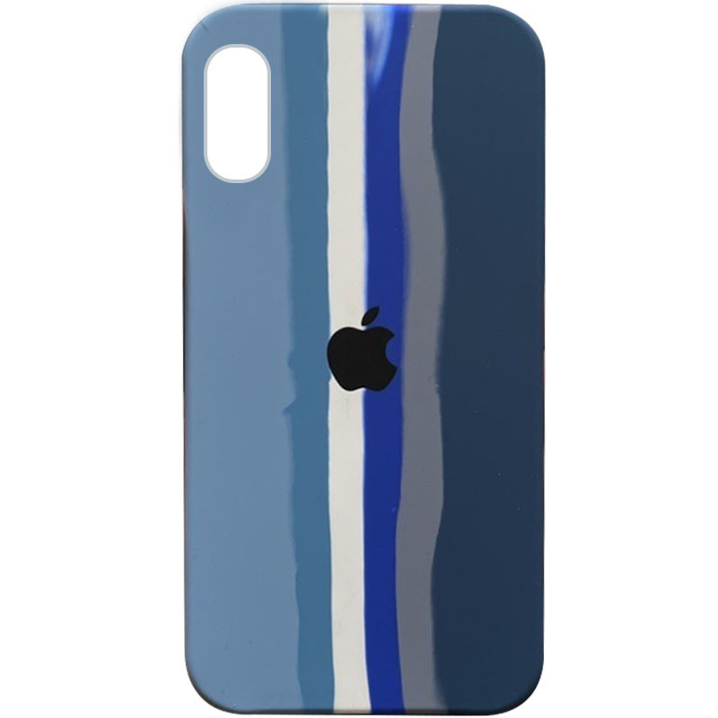 

Чехол Silicone case Full Rainbow для Apple iPhone X / XS (5.8") Голубой / Синий (190748)