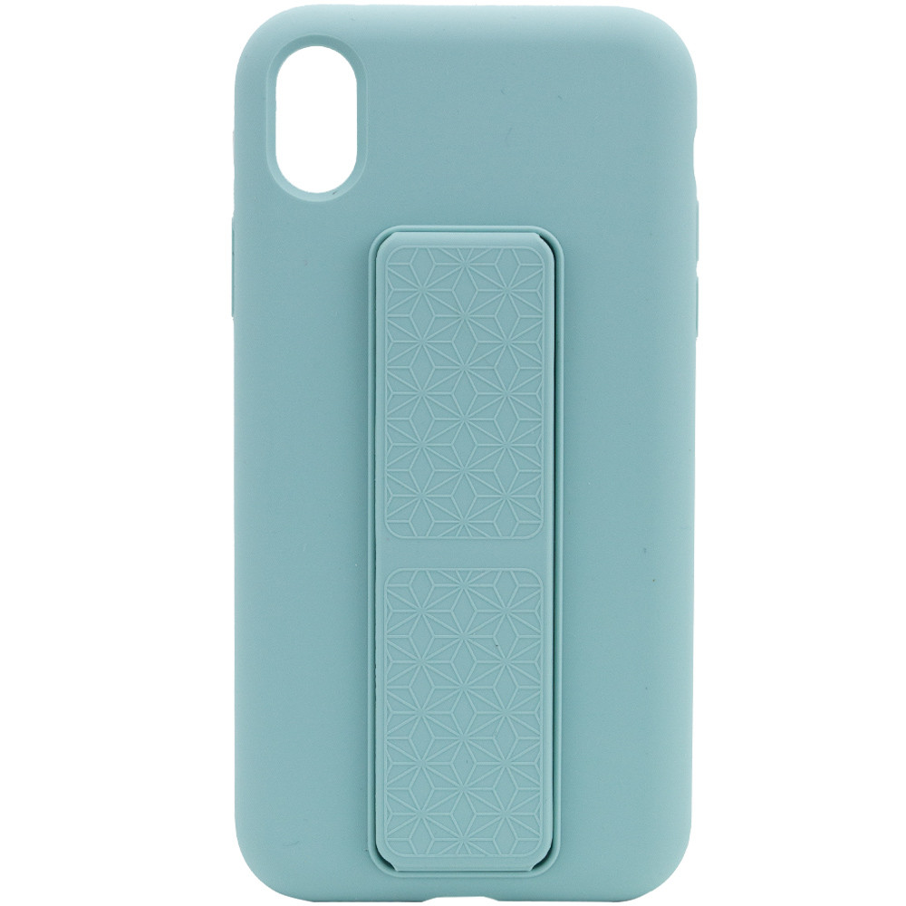 

Чехол Silicone Case Hand Holder для Apple iPhone XR (6.1") Бирюзовый / Ice Blue (158781)