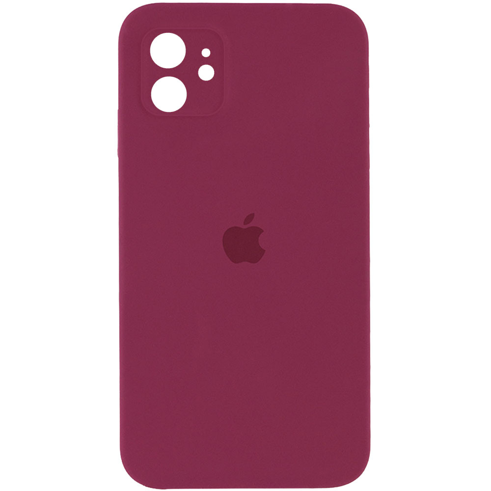 

Чехол Silicone Case Square Full Camera Protective (AA) для Apple iPhone 11 (6.1") Бордовый / Plum (228227)