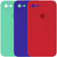 Чехол Silicone Case Square Full Camera Protective (AA) для Apple iPhone 7 (4.7'')