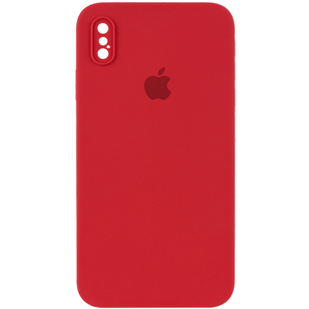 

Чехол Silicone Case Square Full Camera Protective (AA) для Apple iPhone X (5.8") Красный / Camellia (155304)