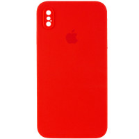 Чехол Silicone Case Square Full Camera Protective (AA) для Apple iPhone XS / X (5.8")