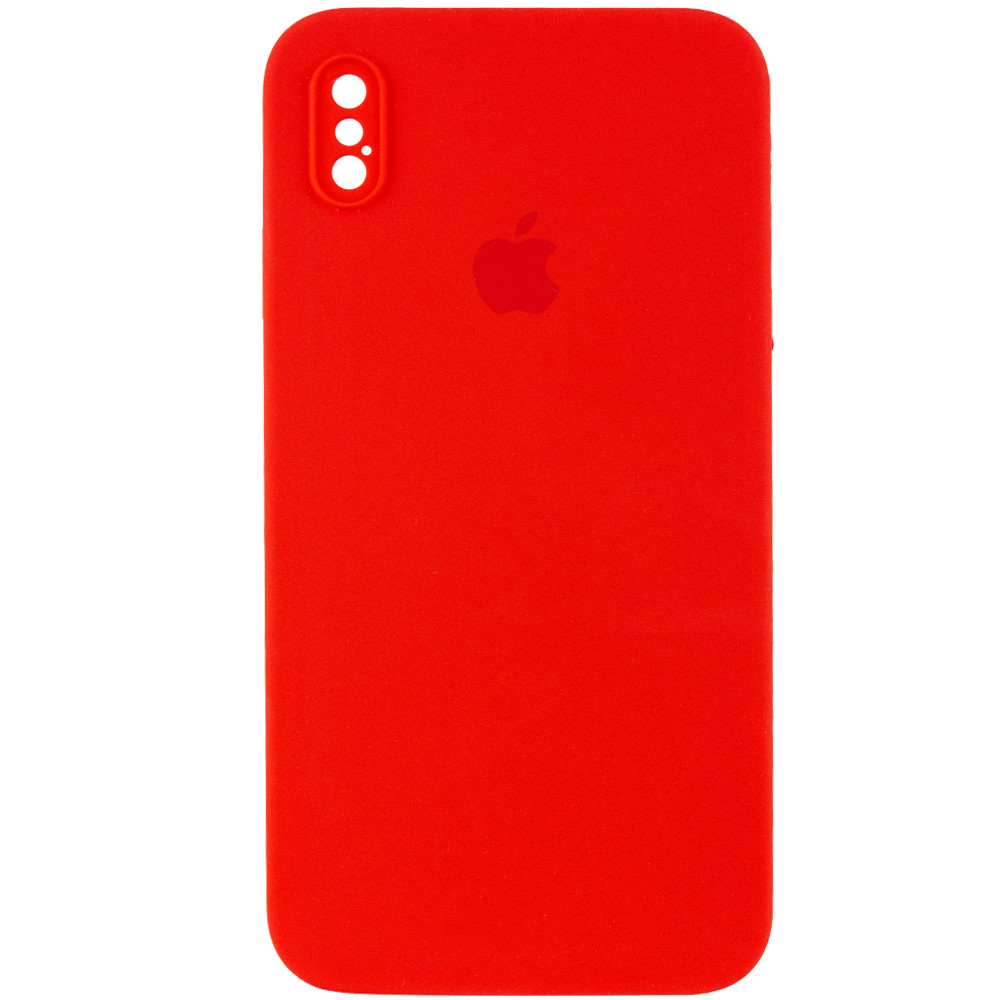 

Чохол Silicone Case Square Full Camera Protective (AA) для Apple iPhone X (5.8'') (Червоний / Red)