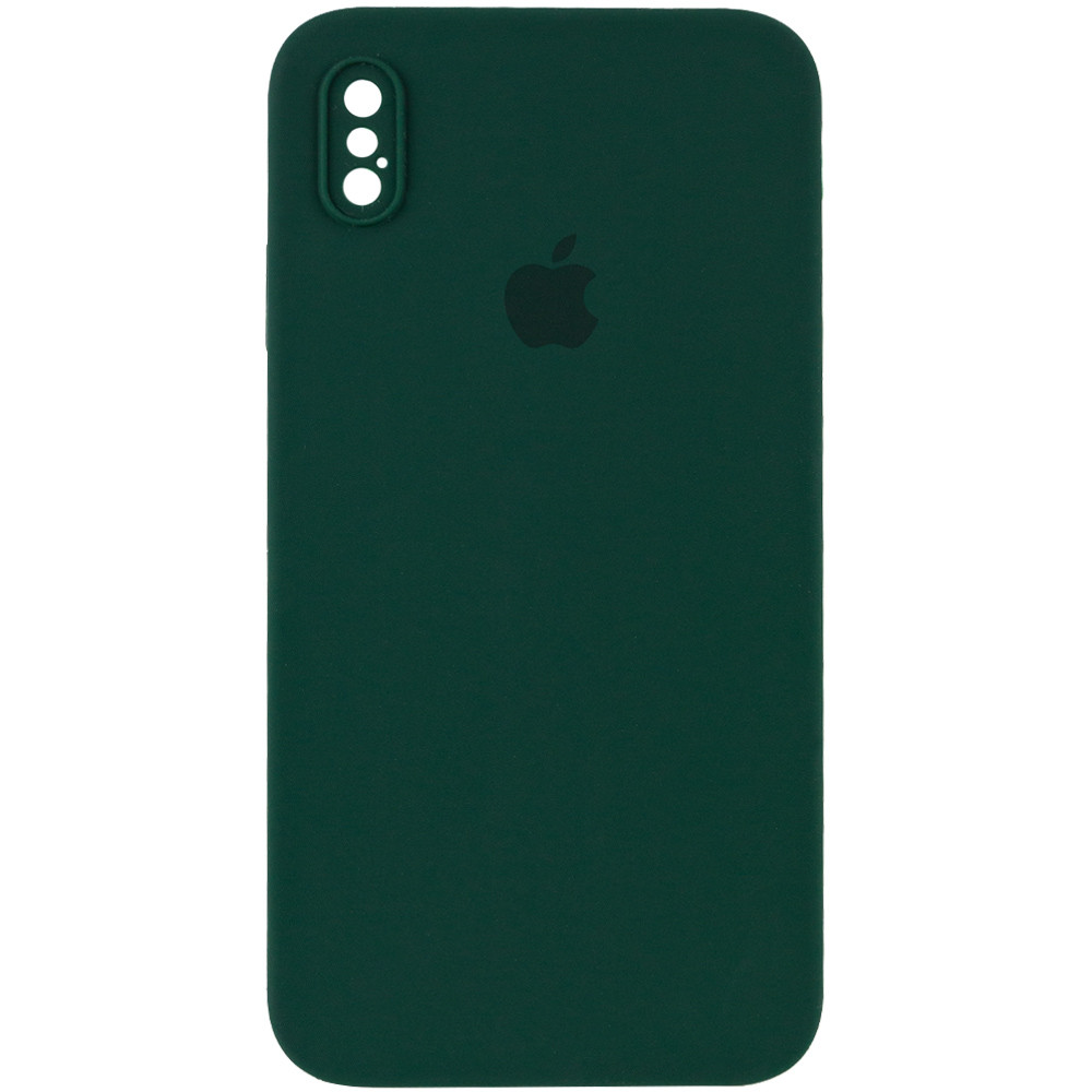 

Чохол Silicone Case Square Full Camera Protective (AA) для Apple iPhone X (5.8'') (Зелений / Dark green)