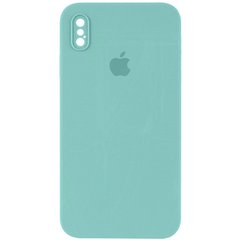 

Чехол Silicone Case Square Full Camera Protective (AA) для Apple iPhone XS (5.8") Бирюзовый / Ice Blue (197943)