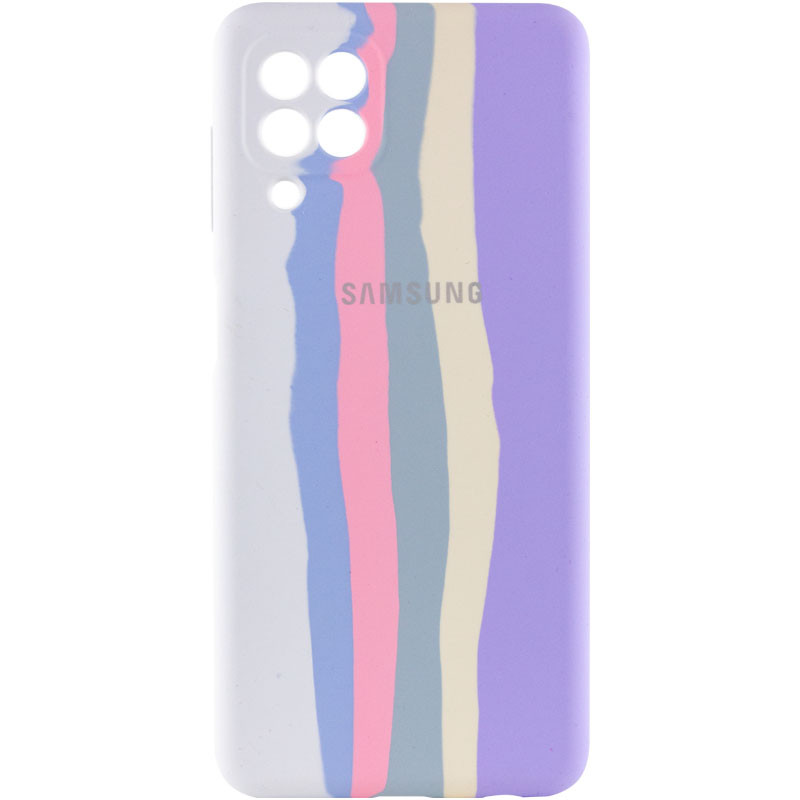 

Чохол Silicone Cover Full Rainbow для Samsung Galaxy A22 4G (Білий / бузковий)