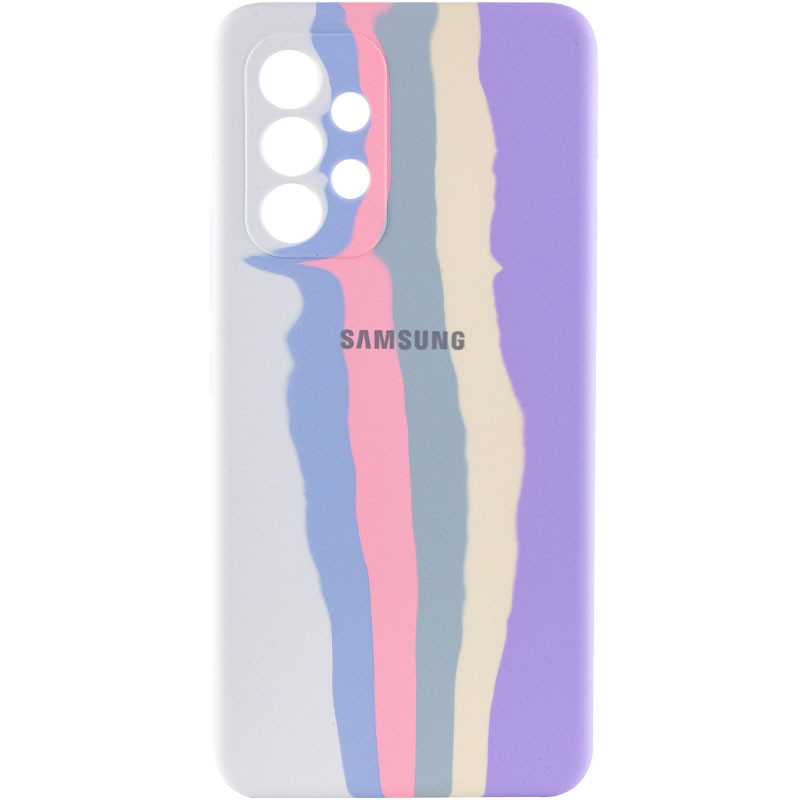 

Чохол Silicone Cover Full Rainbow для Samsung Galaxy A52 (Білий / бузковий)