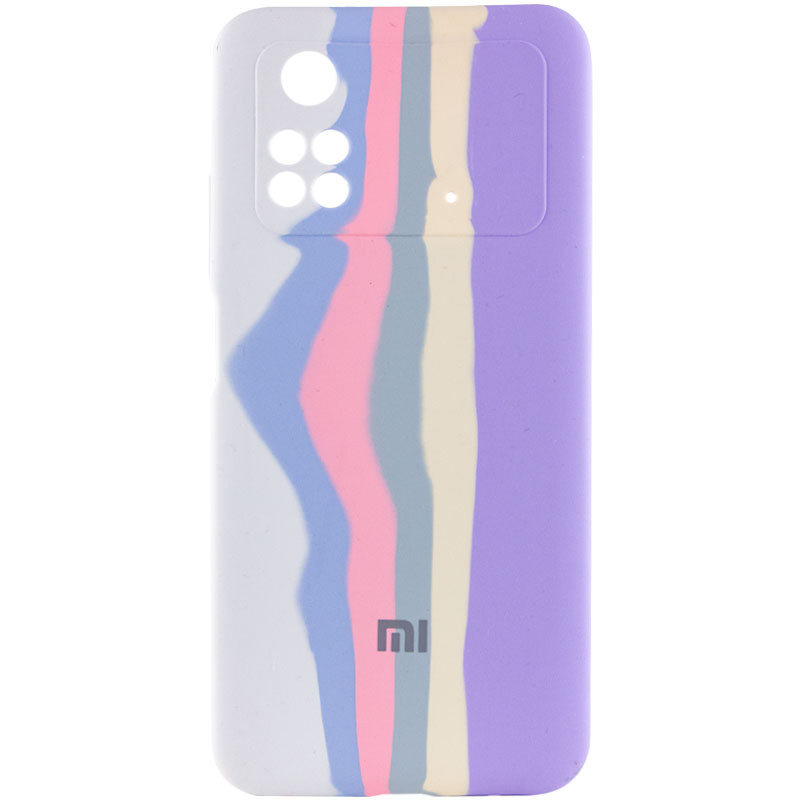 

Чехол Silicone Cover Full Rainbow для Xiaomi Poco M4 Pro 4G Белый / Сиреневый (235425)