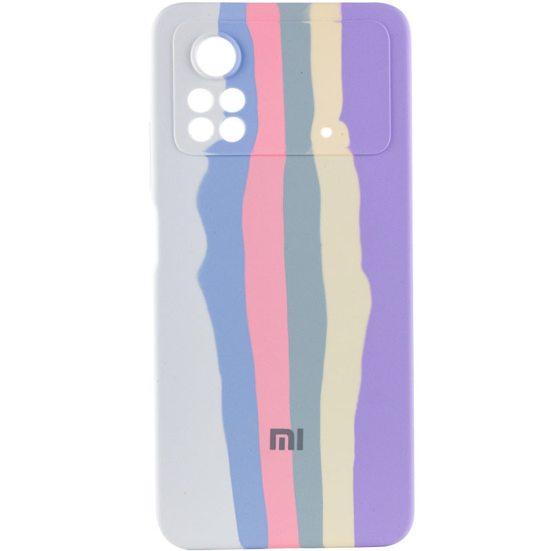 

Чехол Silicone Cover Full Rainbow для Xiaomi Poco X4 Pro 5G Белый / Сиреневый (235437)