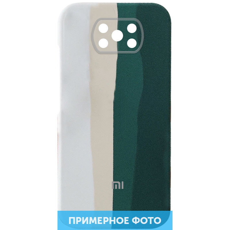 

Чохол Silicone Cover Full Rainbow для Xiaomi Redmi 10 (Білий / зелений)