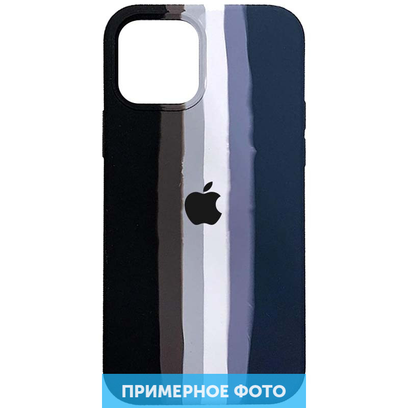 

Чохол Silicone Cover Full Rainbow для Xiaomi Redmi 10 (Чорний / синій)