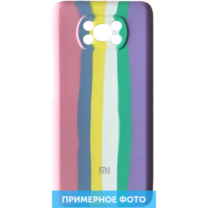 

Чохол Silicone Cover Full Rainbow для Xiaomi Redmi 10 (Рожевий / бузковий)