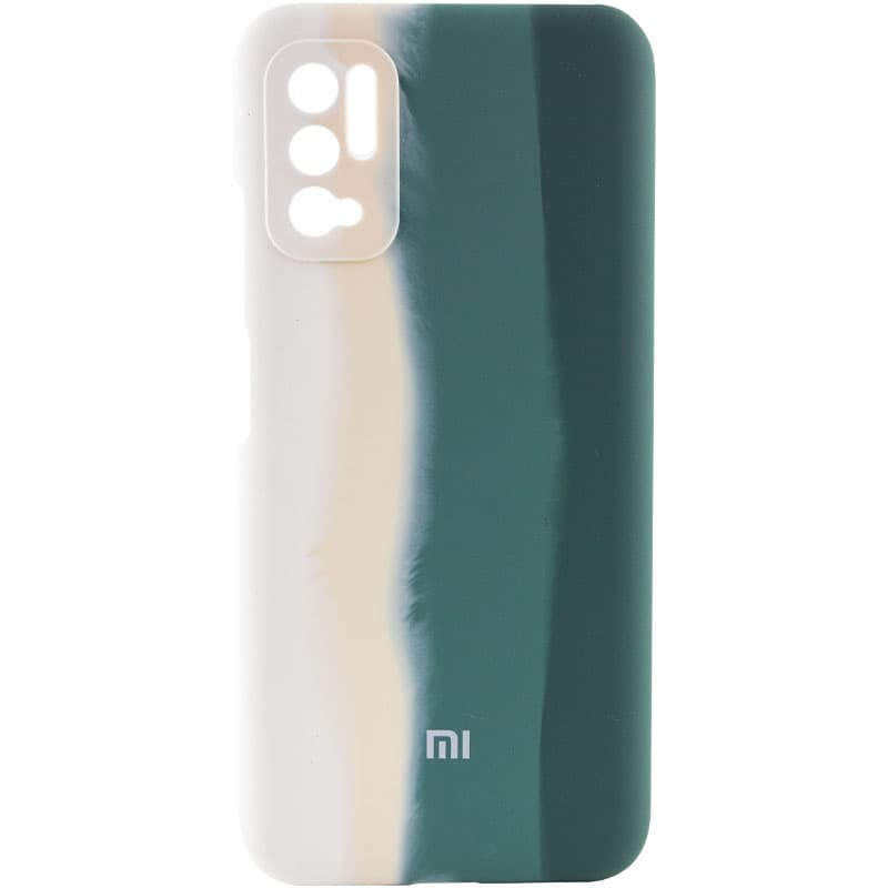 

Чехол Silicone Cover Full Rainbow для Xiaomi Redmi Note 10 5G / Poco M3 Pro Белый / Зеленый (193010)