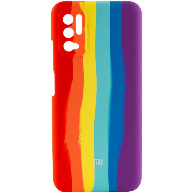 

Чохол Silicone Cover Full Rainbow для Xiaomi Redmi Note 10 5G (Червоний / фіолетовий)